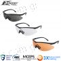 Edge Eyeware Fastlink Αντιβαλλιστικά γυαλιά σκοποβολής / αθλητικά / ασφαλείας Polycarbonate ANSI Z87.1+2010 MCEPS GL-PD 10-12  UVA/B/C Vapor Shield σε χρώμα Clear / Smoke / Orange
